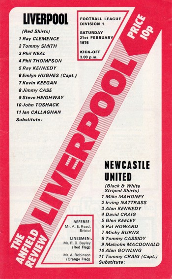 Match programme